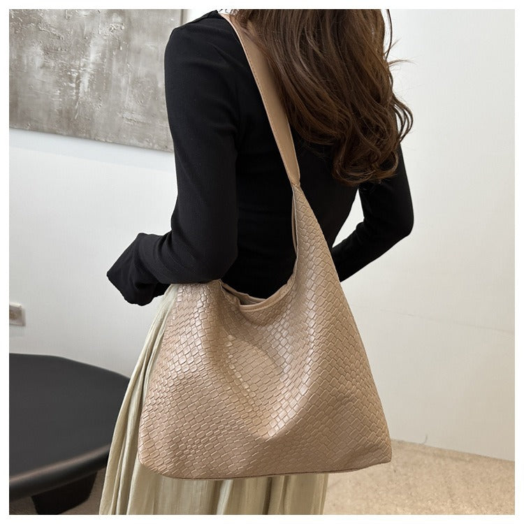 Benita Geweven Tas | Vegan Schoudertas met Pouch