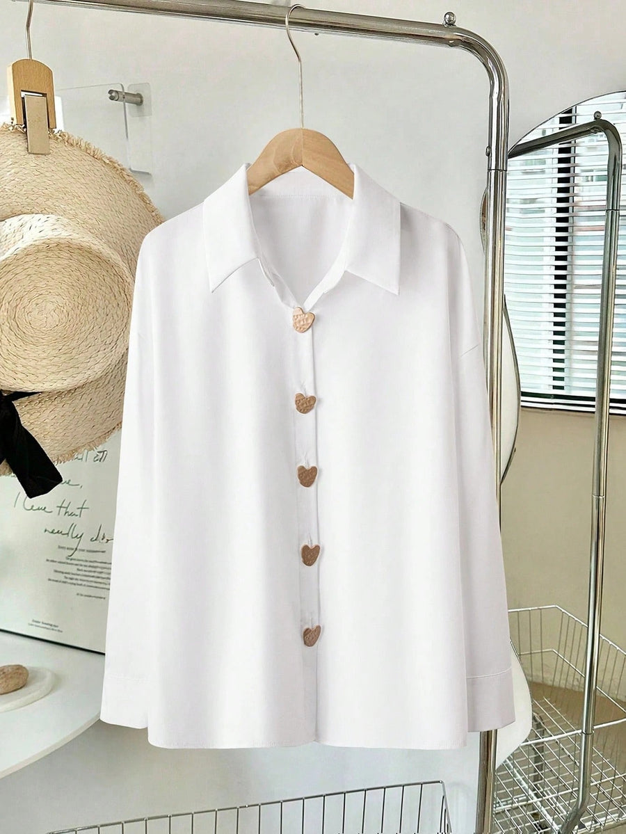 Dames Getailleerd Blouse – Met Knopen, Geschikt voor Casual en Werk