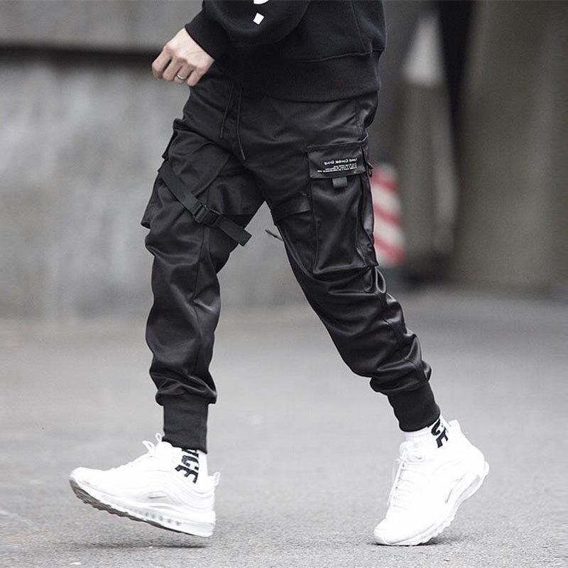 Heren Cargo Joggingbroek Techwear met Verstelbare Riempjes