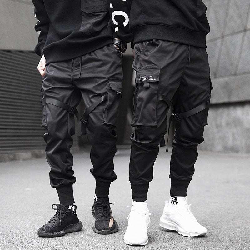 Heren Cargo Joggingbroek Techwear met Verstelbare Riempjes