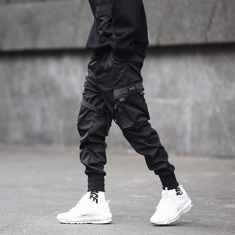 Heren Cargo Joggingbroek Techwear met Verstelbare Riempjes