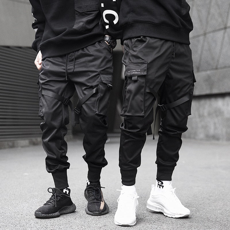 Heren Cargo Joggingbroek Techwear met Verstelbare Riempjes