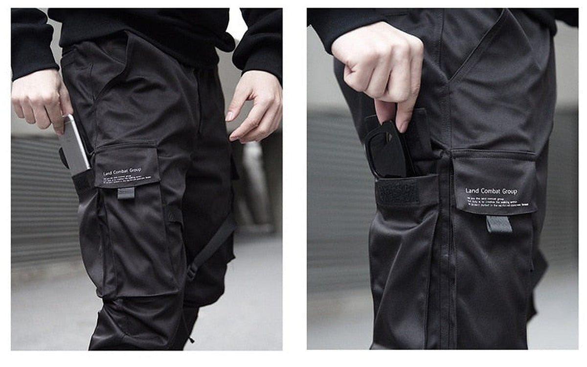 Heren Cargo Joggingbroek Techwear met Verstelbare Riempjes
