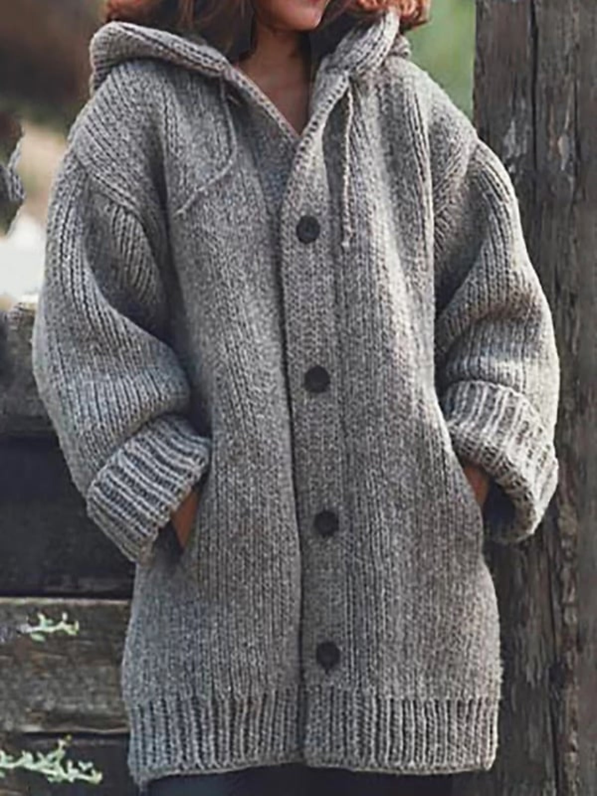 Dames Vest Oversized met Capuchon en Zakken