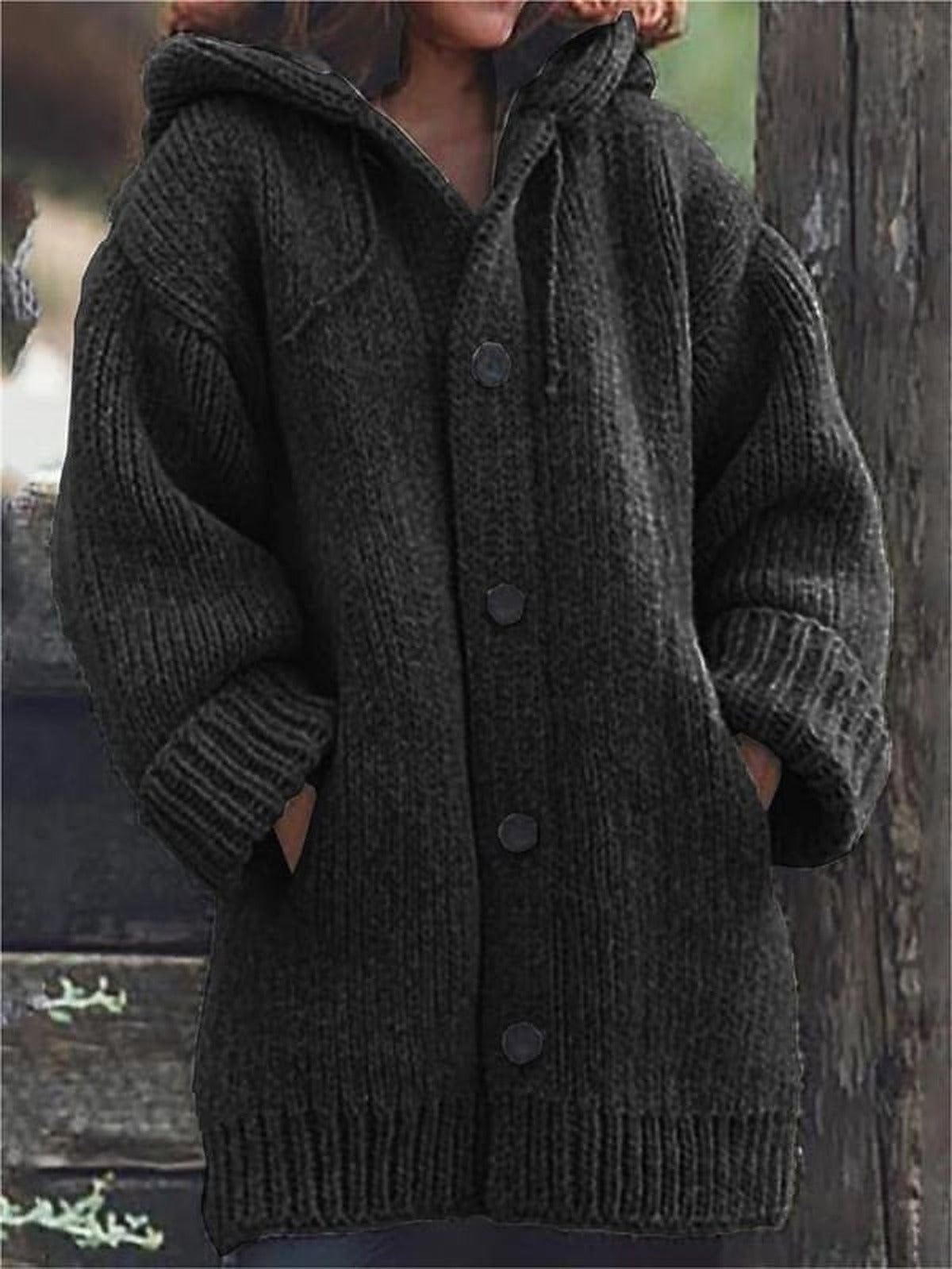Dames Vest Oversized met Capuchon en Zakken
