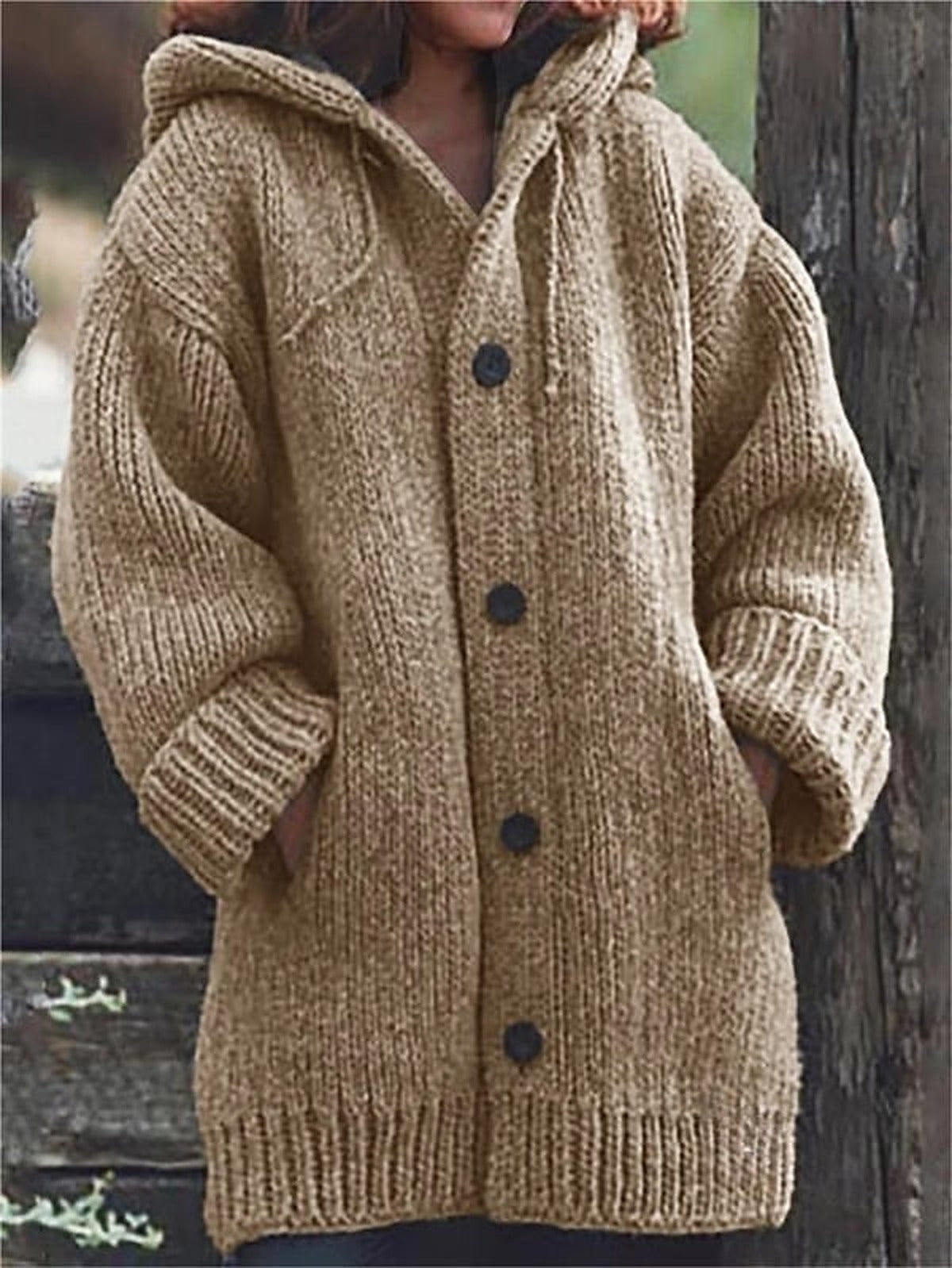 Dames Vest Oversized met Capuchon en Zakken