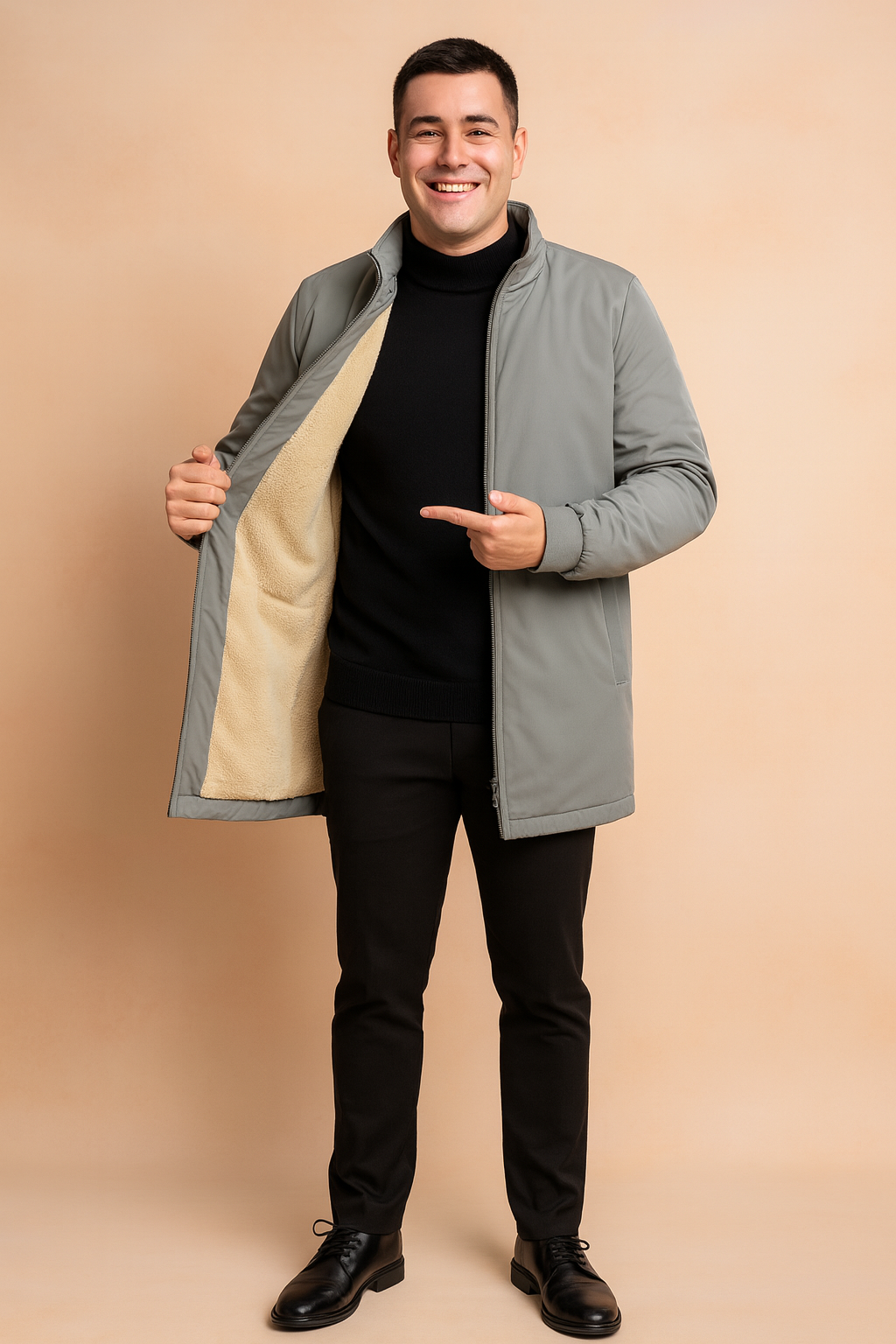 Heren Bomberjack Oversized met Verborgen Binnenzak