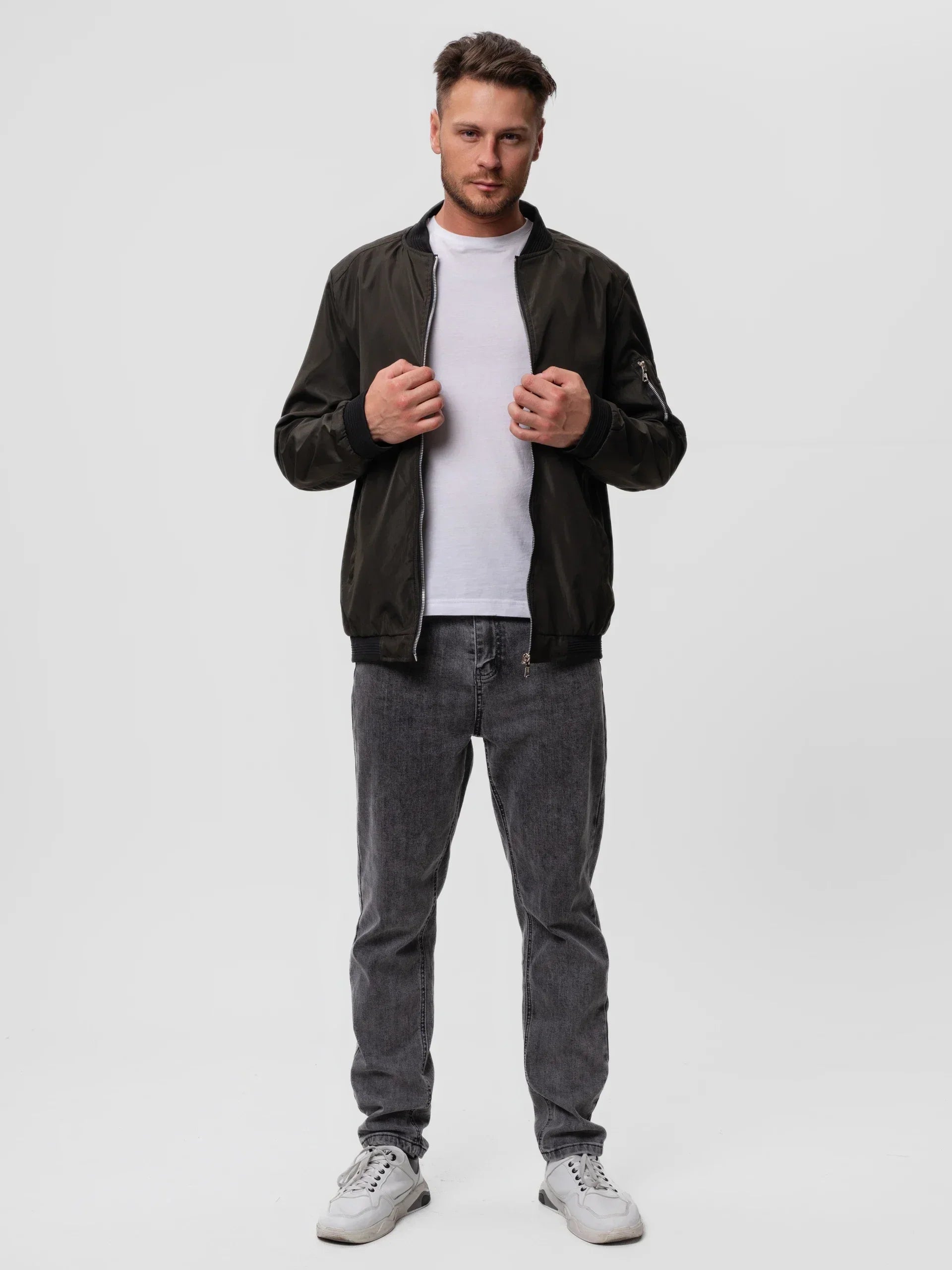 Heren Bomberjack met Sierritsen - Casual Jack met Ritsdetails