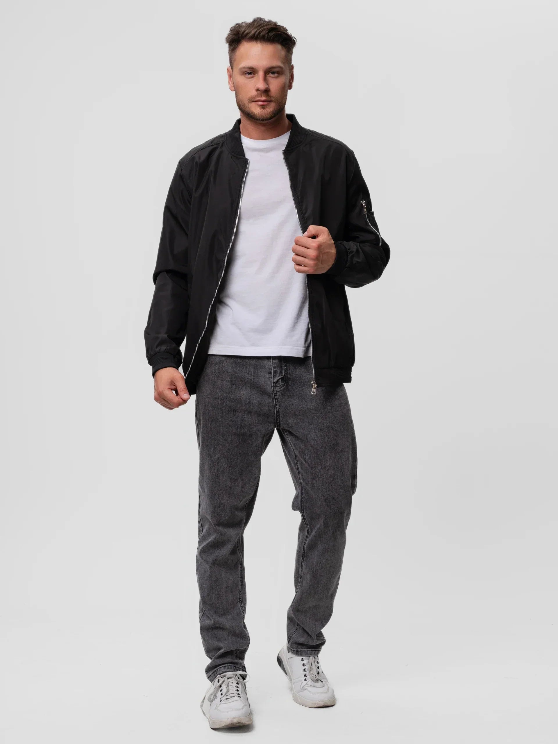 Heren Bomberjack met Sierritsen - Casual Jack met Ritsdetails