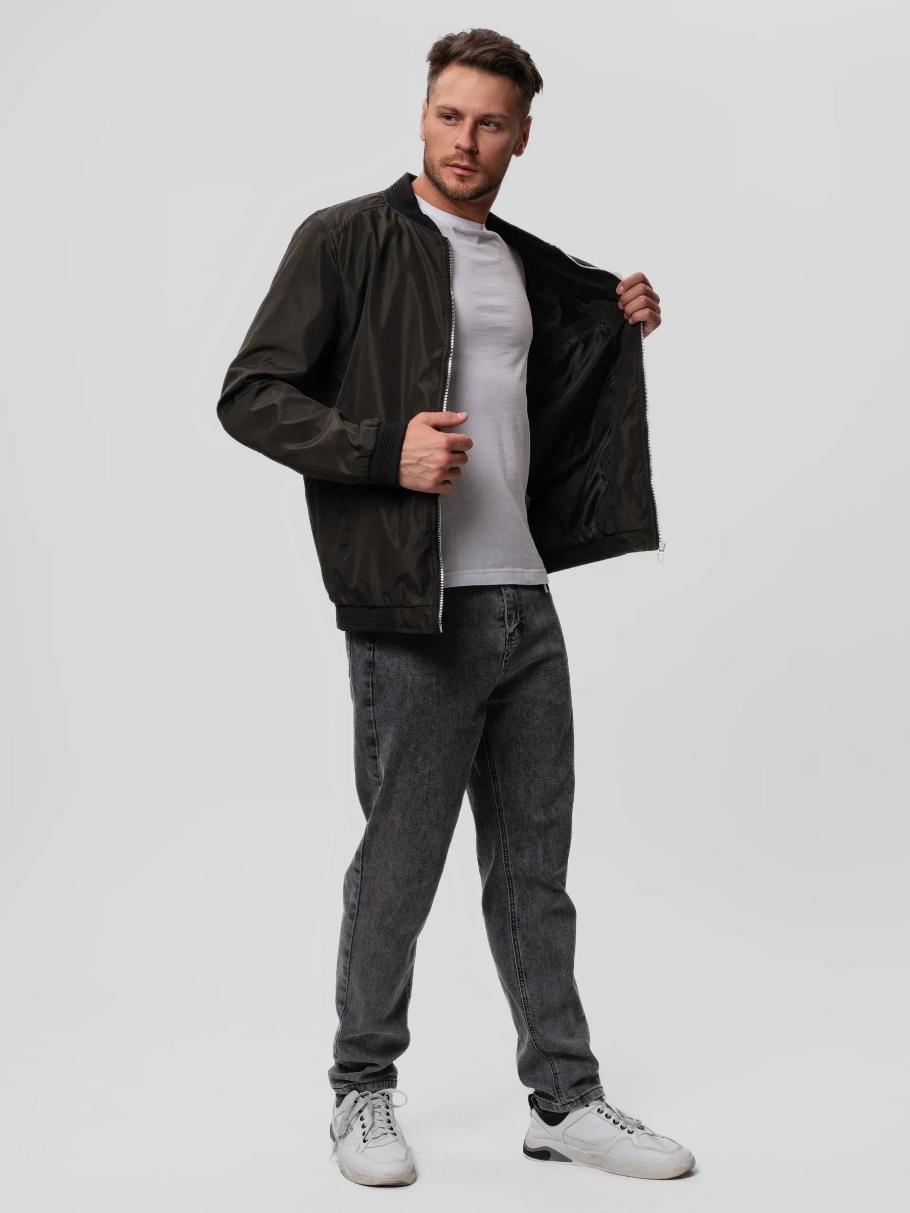 Heren Bomberjack met Sierritsen - Casual Jack met Ritsdetails