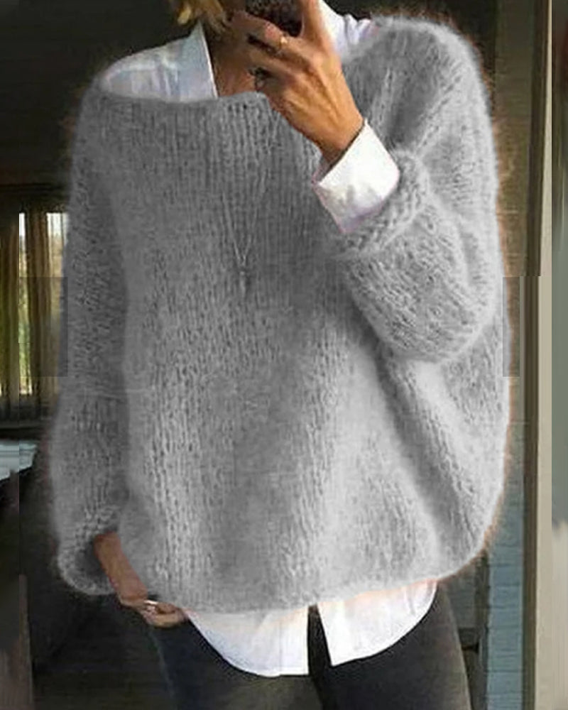 Dames Trui Lange Mouw - Zachte Gebreide Pullover