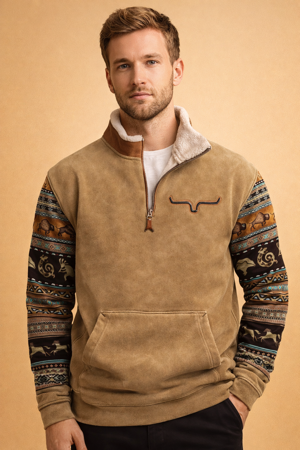 Heren Vest met Rits - Warme Gebreide Cardigan Losse Pasvorm