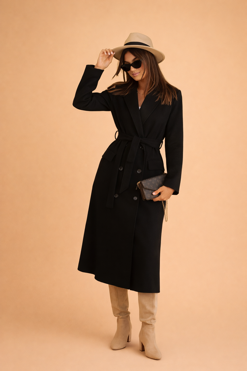 Dames Lange Trenchcoat met Ceintuur - Klassieke Pasvorm