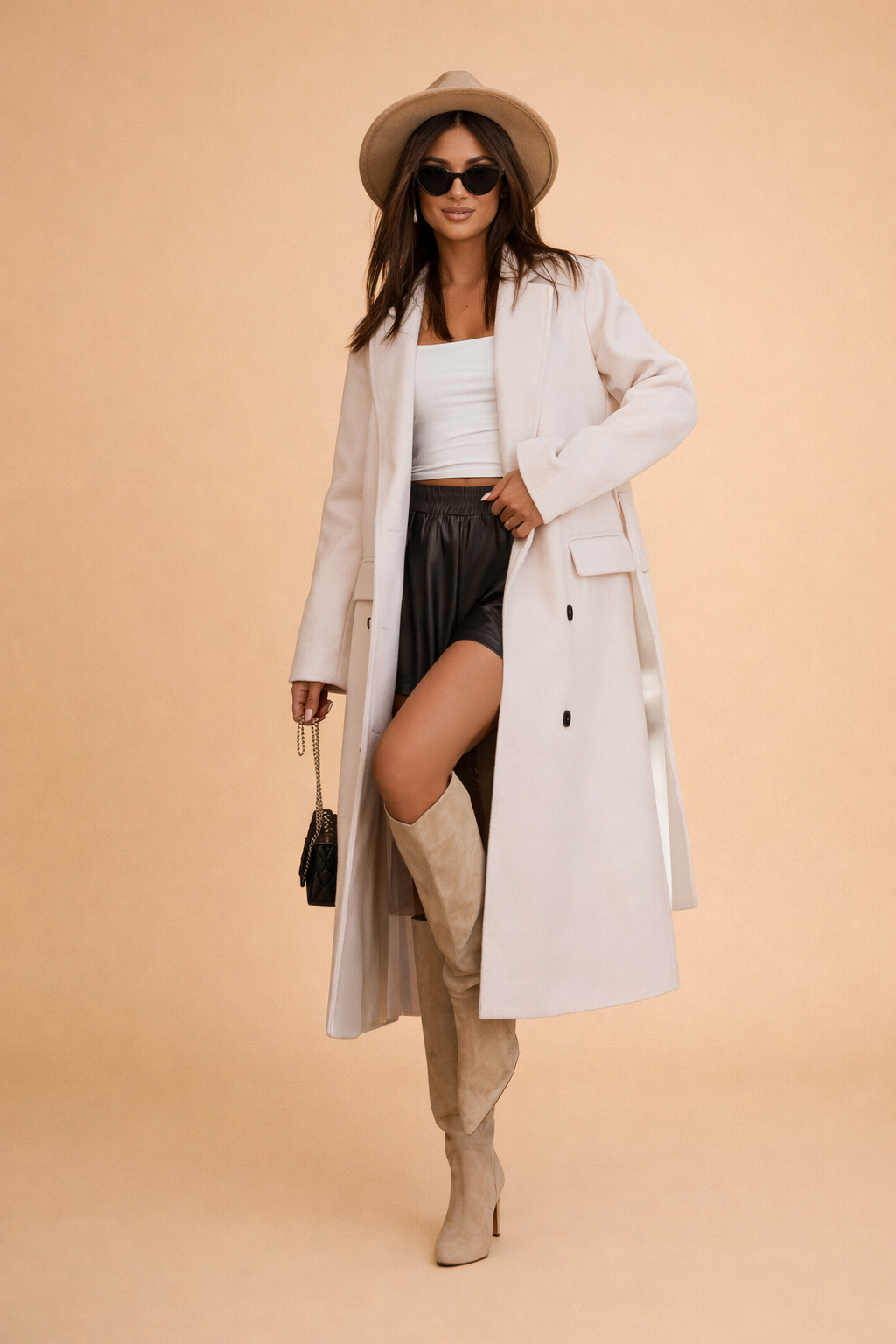 Dames Lange Trenchcoat met Ceintuur - Klassieke Pasvorm