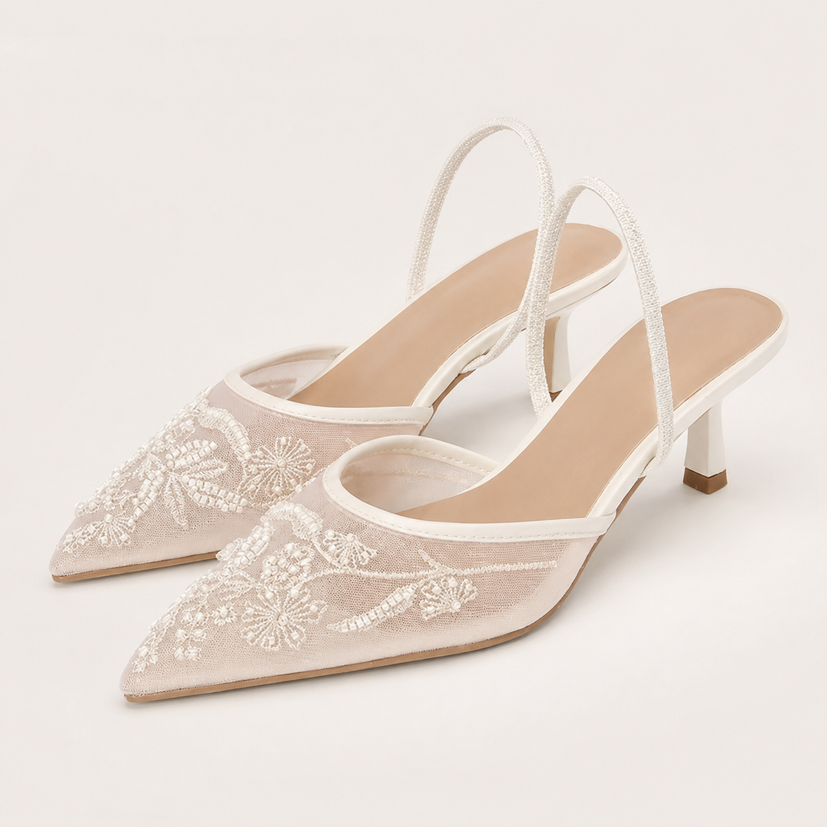Dames Slim Fit Heels – Geschikt voor Feestelijke Gelegenheden, Met Borduursels