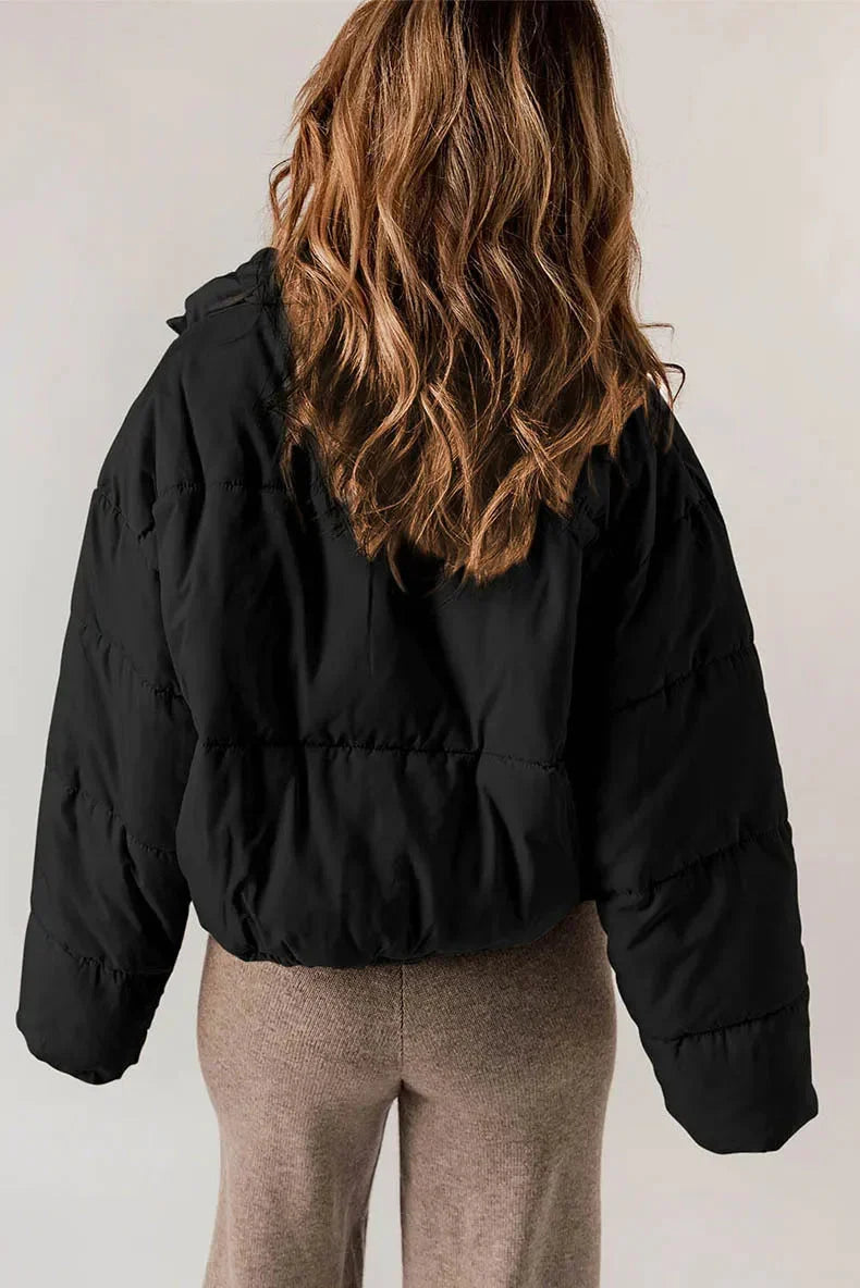 Jade Pufferjas | Dames winterjas met dikke isolatie en opstaande kraag