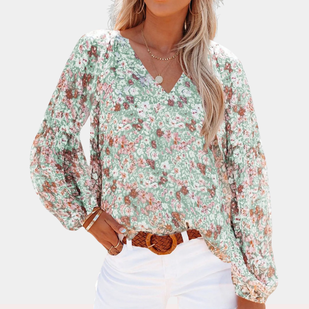 Damesblouse Met Lange Mouwen