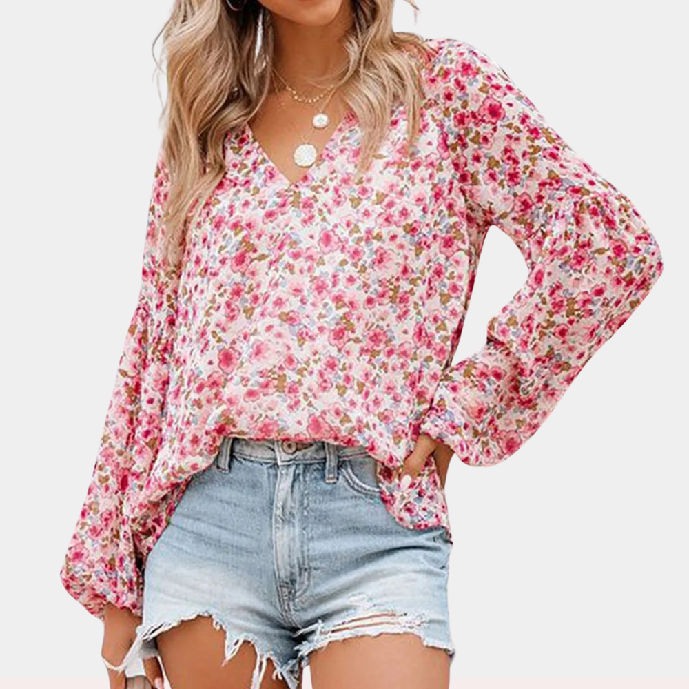 Damesblouse Met Lange Mouwen