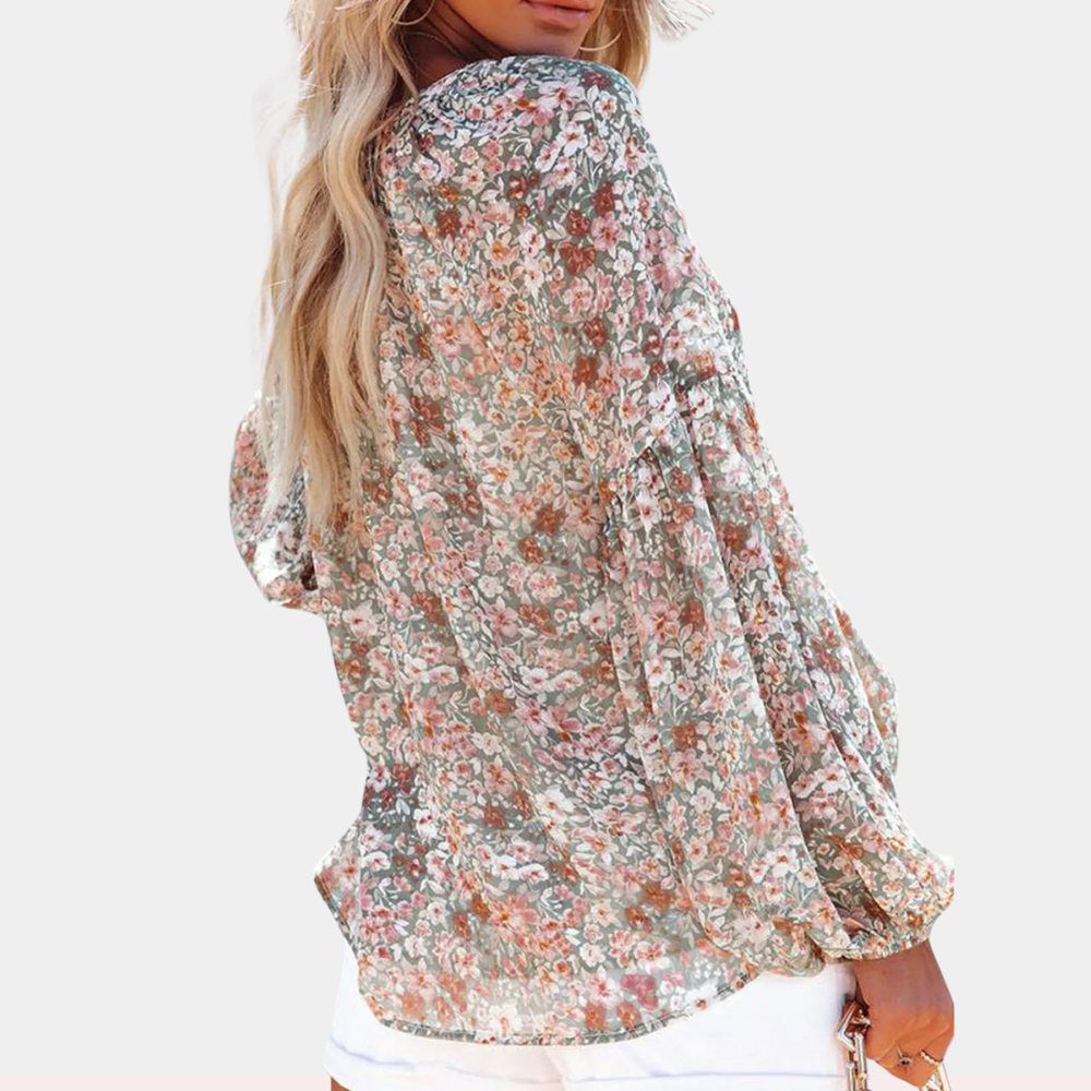 Damesblouse Met Lange Mouwen