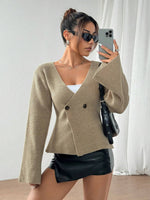 Jevanna vest met knopen dames | Elegante vest met klassieke pasvorm en zachte stof