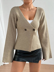 Jevanna vest met knopen dames | Elegante vest met klassieke pasvorm en zachte stof