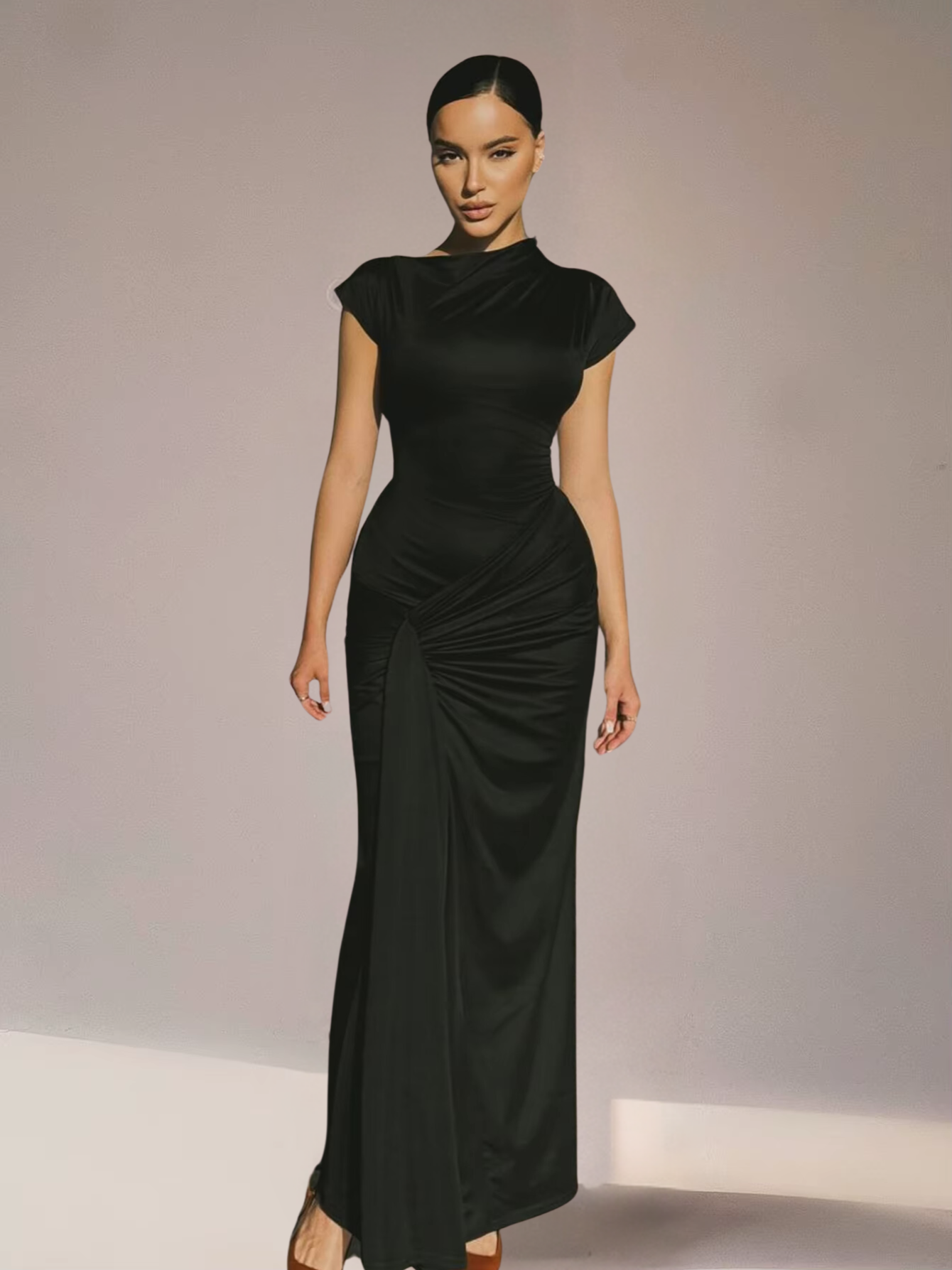 BELLE | Trendy Maxi Jurk met Knoopdetail voor Dames
