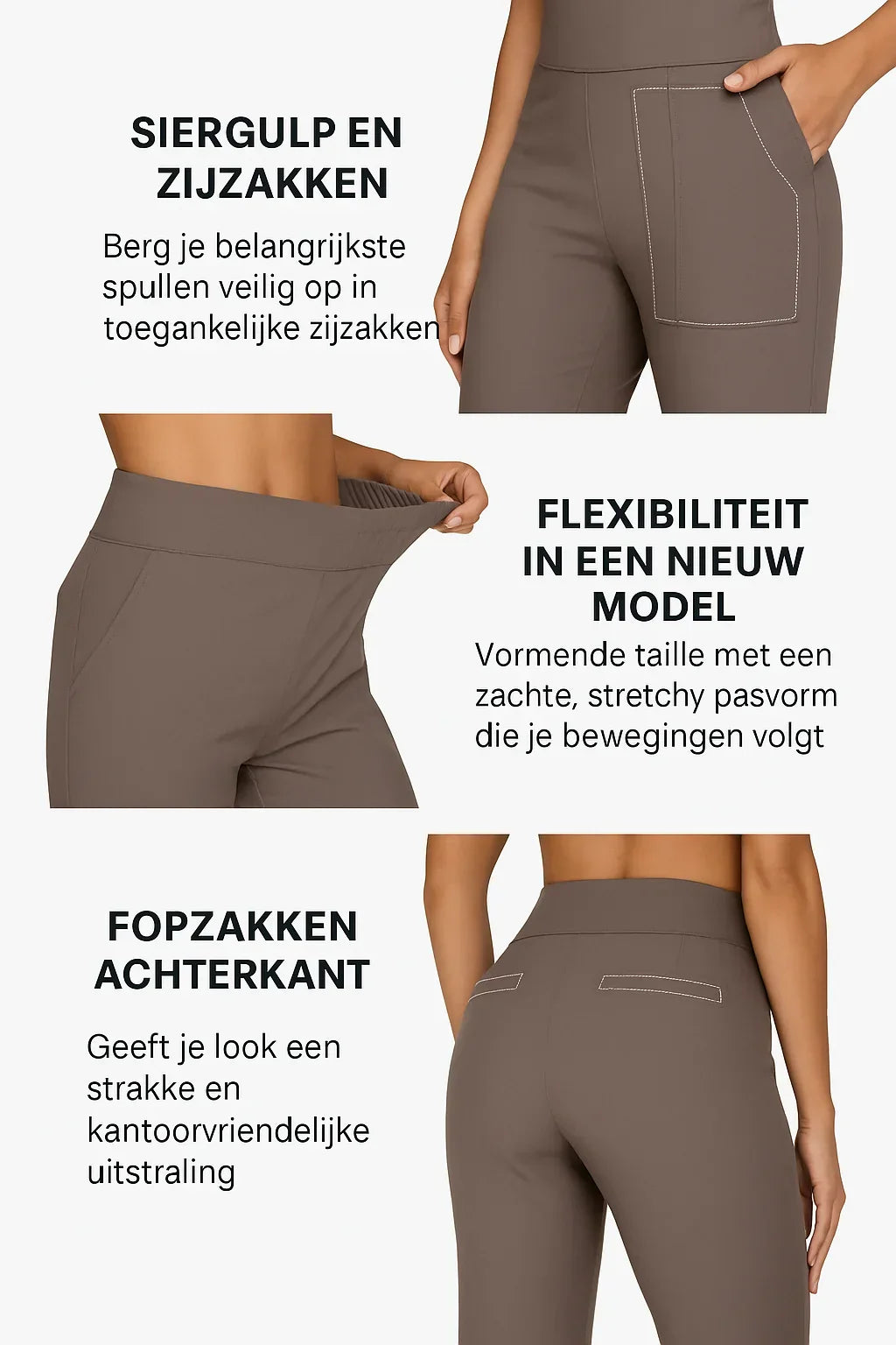 Lia Stretchbroek | Damesbroek met Comfortabele Pasvorm en Zachte Stretchstof