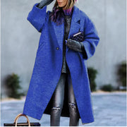 Lange Stijlvolle Winterjas | Dames jas met warme zachte stof en trendy design