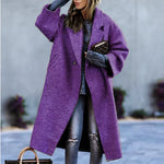 Lange Stijlvolle Winterjas | Dames jas met warme zachte stof en trendy design