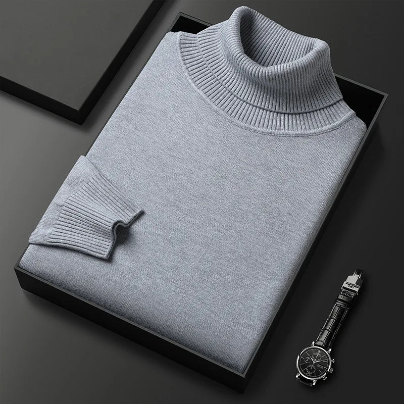 Heren Coltrui Slim Fit met Ribgebreide Kraag en Manchetten