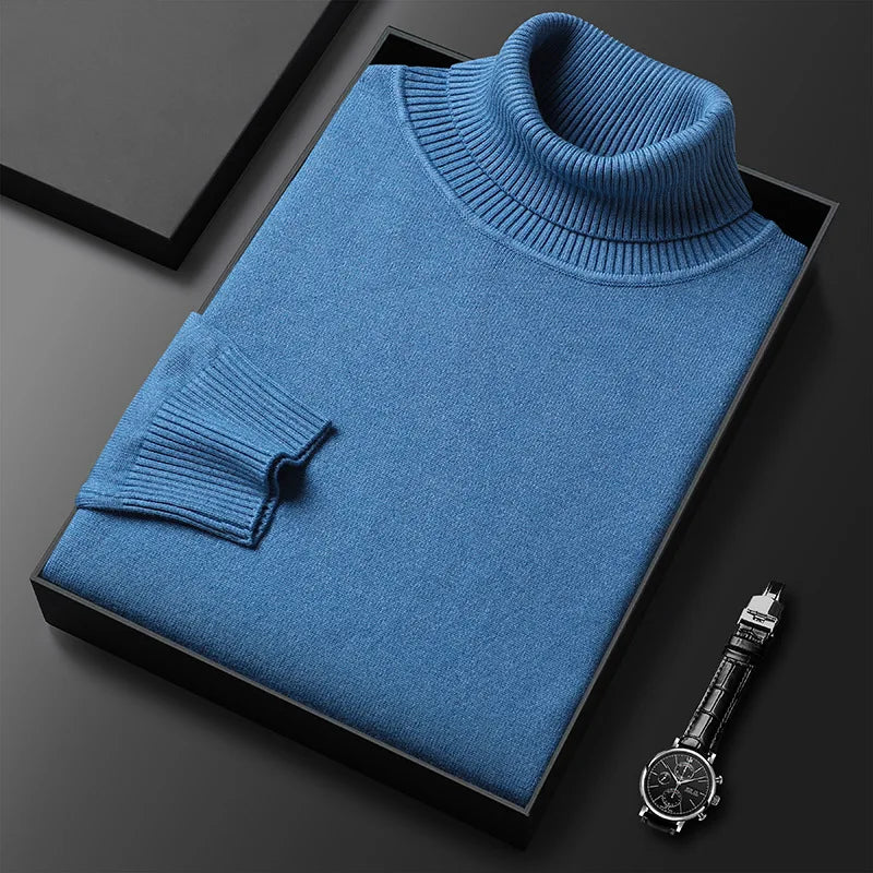 Heren Coltrui Slim Fit met Ribgebreide Kraag en Manchetten