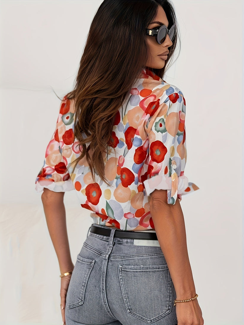 Lindora - Kleurrijke Bloemenblouse