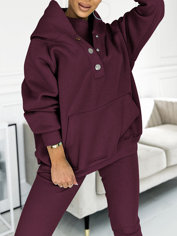 Liora Damespak | Trendy comfortabele set met trui en hoge taille joggingbroek