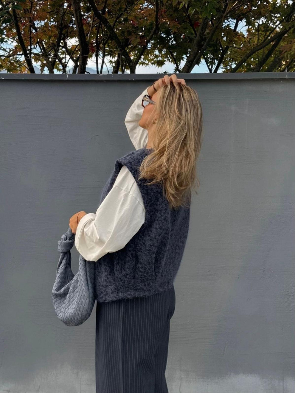 Lolita | Dames vest van luxe mohairmix met ruimvallende pasvorm