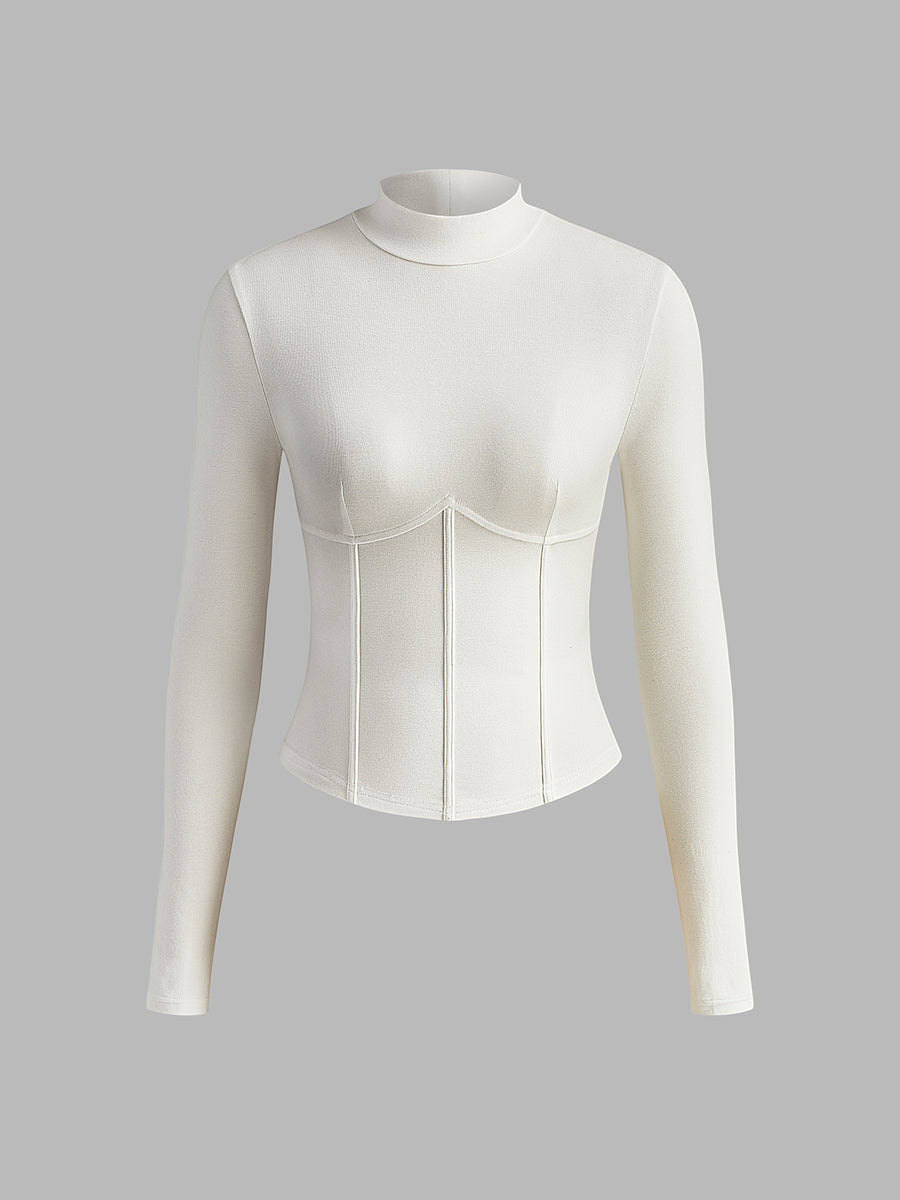 Lucy - Slimfit top met bustier vorm