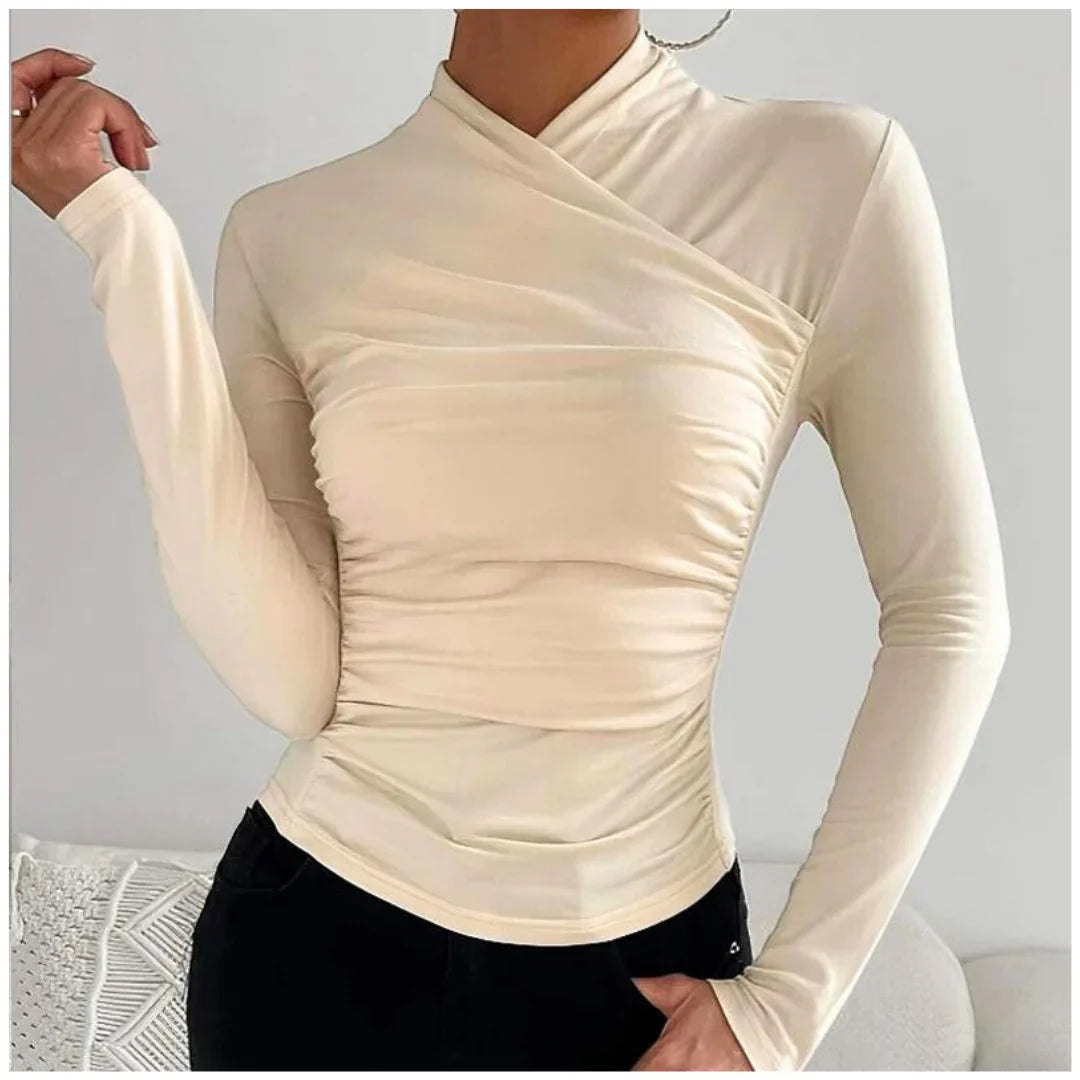 Luxe top met lange mouwen