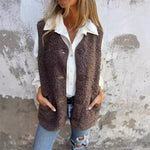Mouwloos Vest Bruin | Damesvest met klassiek ontwerp en veelzijdige stijl