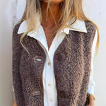 Mouwloos Vest Bruin | Damesvest met klassiek ontwerp en veelzijdige stijl