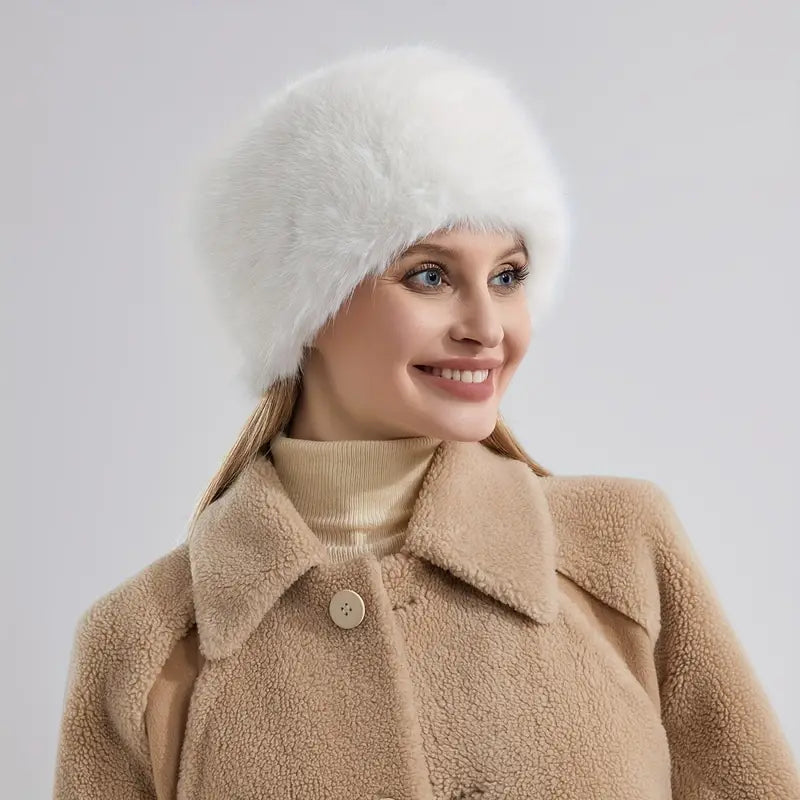 Marigold Muts | Dames wintermuts met fluffy imitatiebont en warme voering
