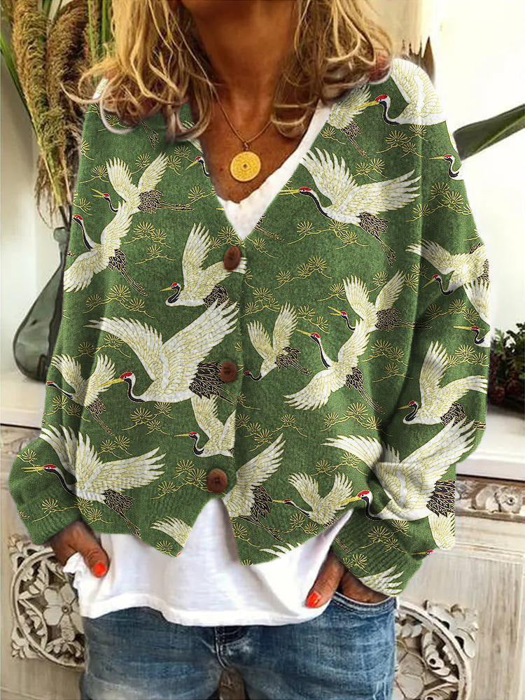 Dames Vest Boho Print met Knopen en V-Hals