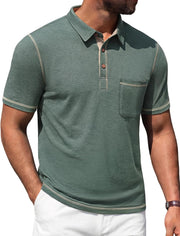 Heren Slim Fit Polo – Korte Mouwen, Geschikt voor Casual en Dagelijks Gebruik