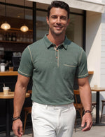 Heren Slim Fit Polo – Korte Mouwen, Geschikt voor Casual en Dagelijks Gebruik
