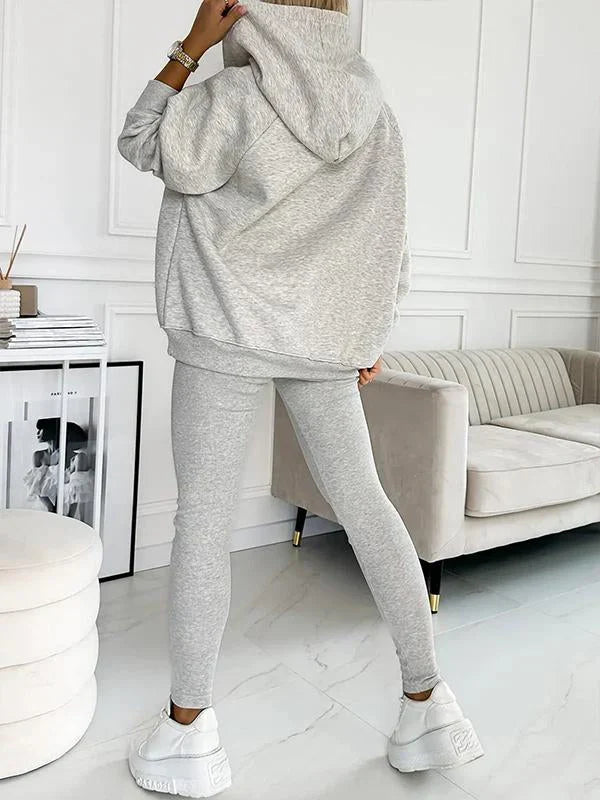 Liora Damespak | Trendy comfortabele set met trui en hoge taille joggingbroek