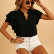 Dames Mouwloze Blouse – Elegant, Casual, Geschikt voor Werk en Vrije Tijd