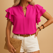 Dames Mouwloze Blouse – Elegant, Casual, Geschikt voor Werk en Vrije Tijd