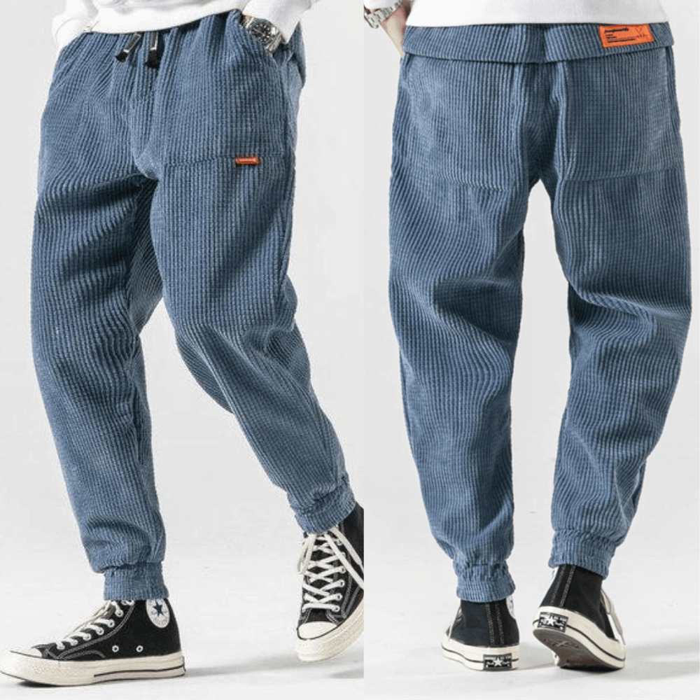 Heren Slim Fit Broek – Geschikt voor Casual en Werk, Met Elastische Taille en Rits