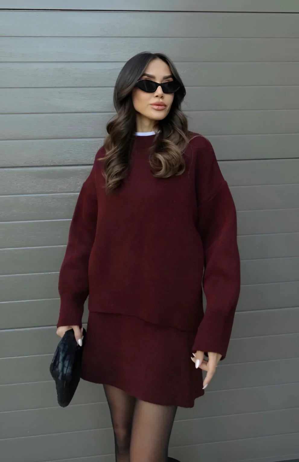 Nola Winterset | Dames viral trendy set met losse fit en zachte wolmix