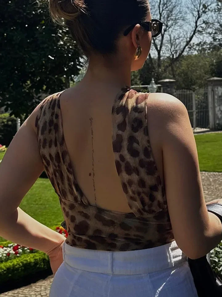 Bodysuit voor Dames met Trendy Luipaardprint