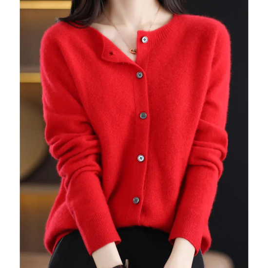 Milana | Zachte Merino Wollen Dames Cardigan
