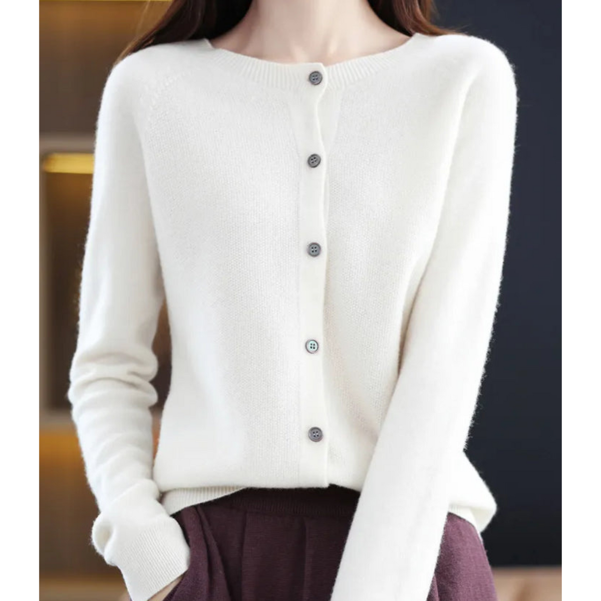 Milana | Zachte Merino Wollen Dames Cardigan